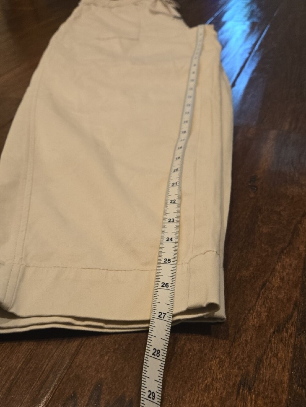 ⛱️Nicole Miller Cream Drawstring Elastic Waist Pants - Picture 10 of 11